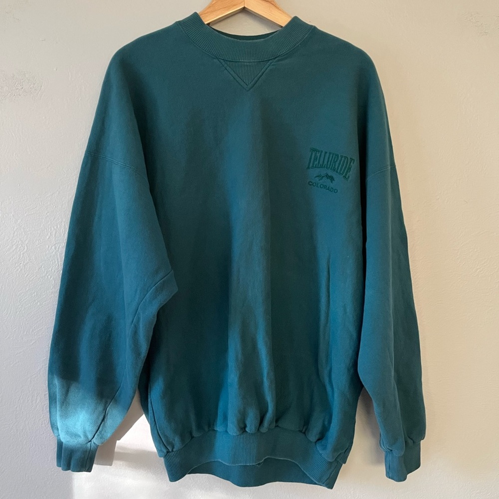 Vintage Sweater - Green - Size L - Telluride Colorado
